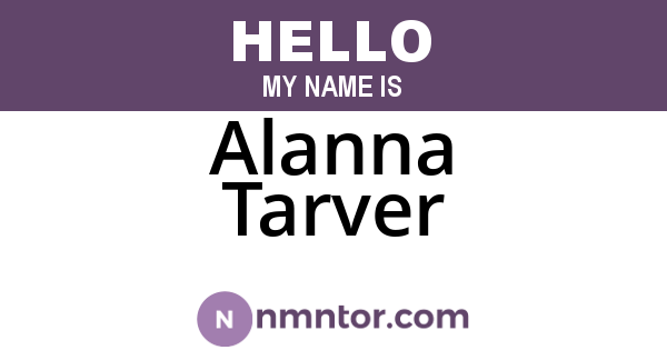 Alanna Tarver