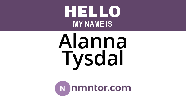 Alanna Tysdal