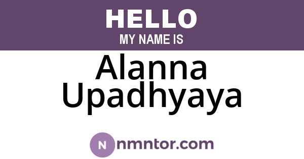Alanna Upadhyaya