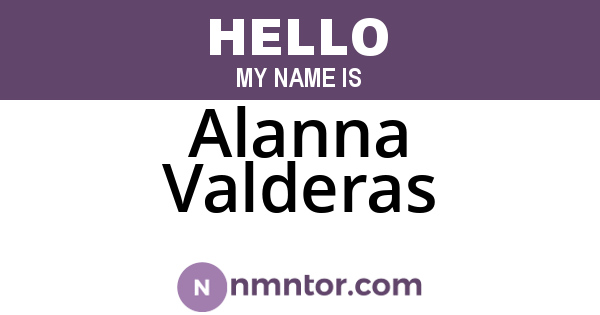 Alanna Valderas