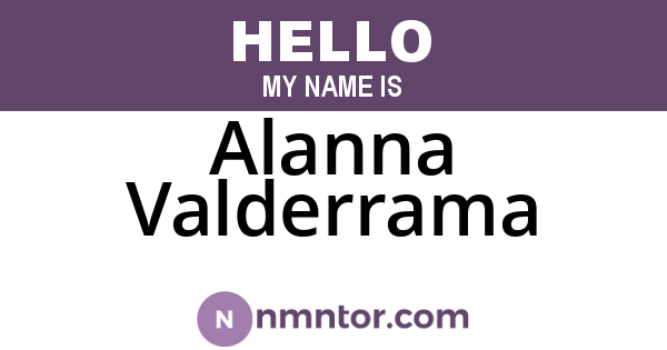 Alanna Valderrama