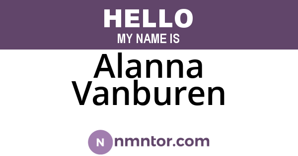 Alanna Vanburen
