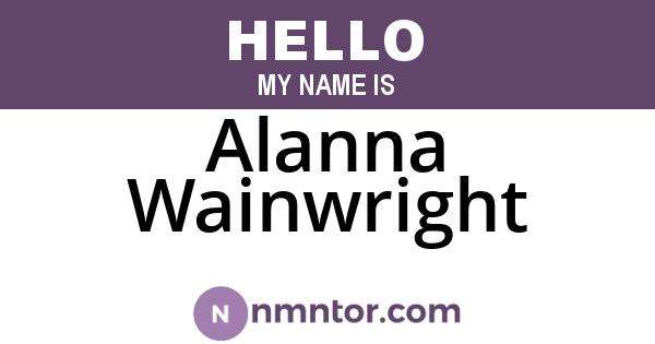 Alanna Wainwright