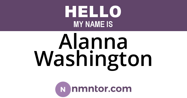 Alanna Washington