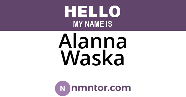 Alanna Waska