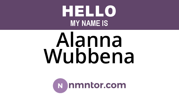 Alanna Wubbena