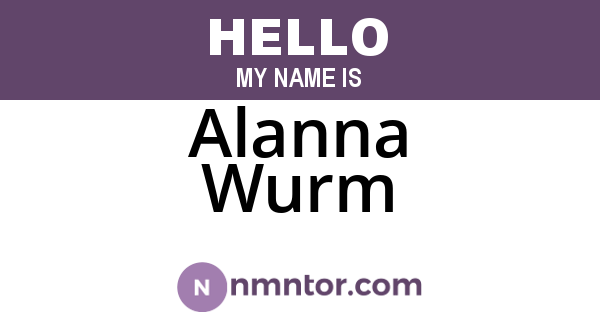 Alanna Wurm