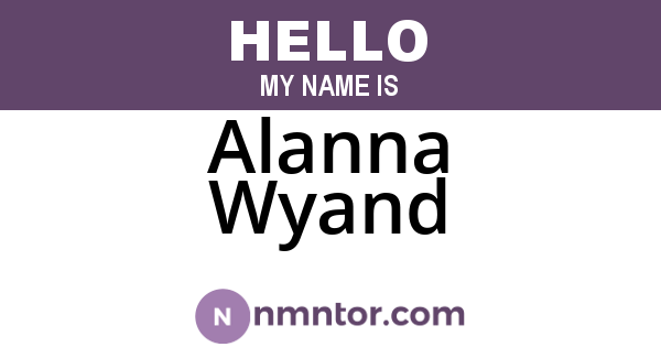 Alanna Wyand
