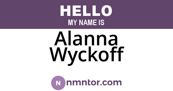 Alanna Wyckoff