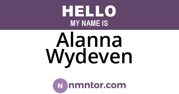 Alanna Wydeven