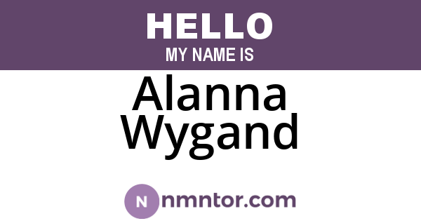 Alanna Wygand
