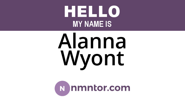 Alanna Wyont