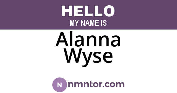 Alanna Wyse