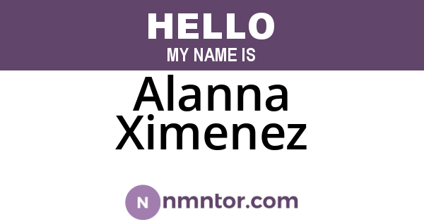 Alanna Ximenez