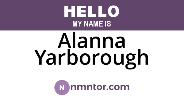 Alanna Yarborough