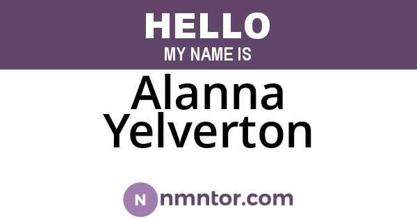 Alanna Yelverton
