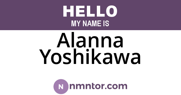 Alanna Yoshikawa