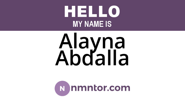 Alayna Abdalla