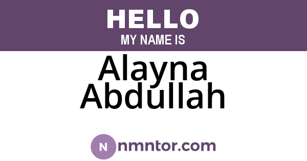 Alayna Abdullah
