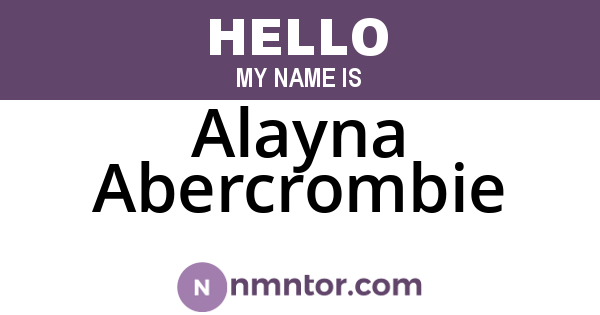 Alayna Abercrombie