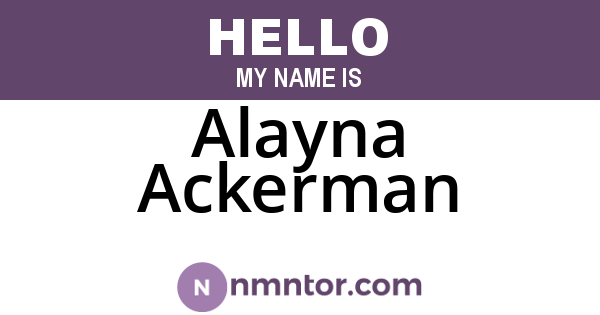 Alayna Ackerman