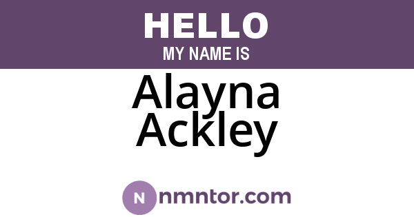Alayna Ackley