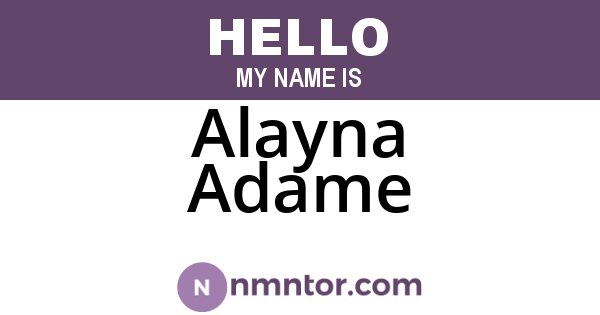 Alayna Adame