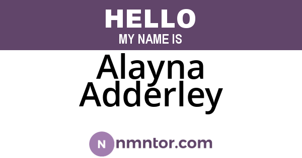 Alayna Adderley