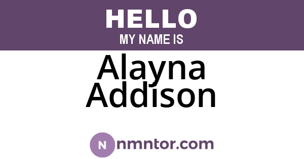 Alayna Addison