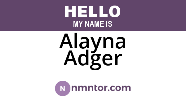 Alayna Adger