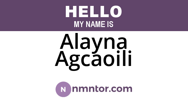 Alayna Agcaoili