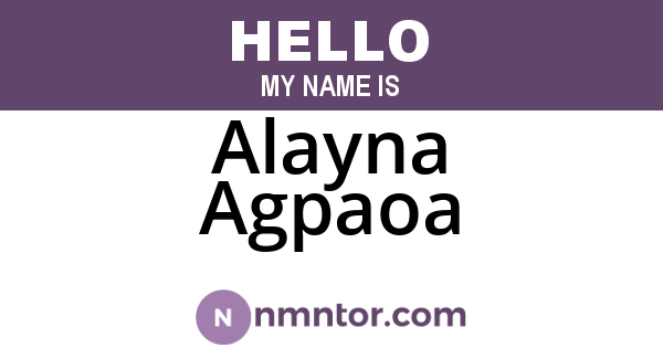 Alayna Agpaoa