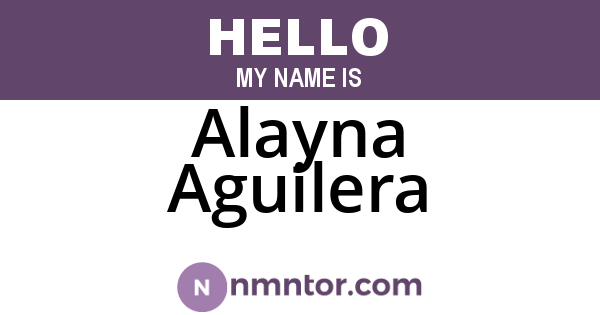 Alayna Aguilera