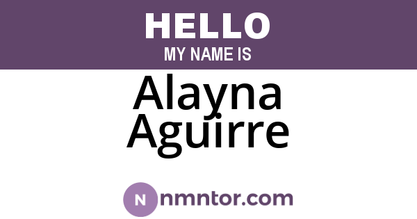 Alayna Aguirre