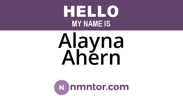 Alayna Ahern