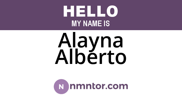 Alayna Alberto