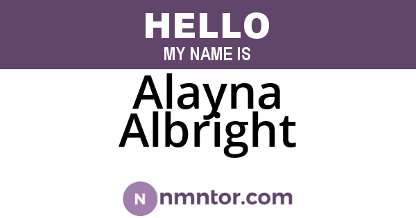 Alayna Albright