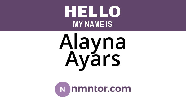 Alayna Ayars