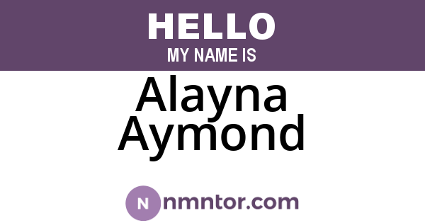 Alayna Aymond