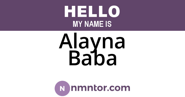 Alayna Baba