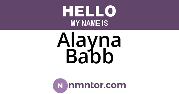 Alayna Babb