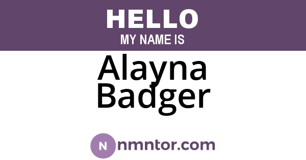Alayna Badger