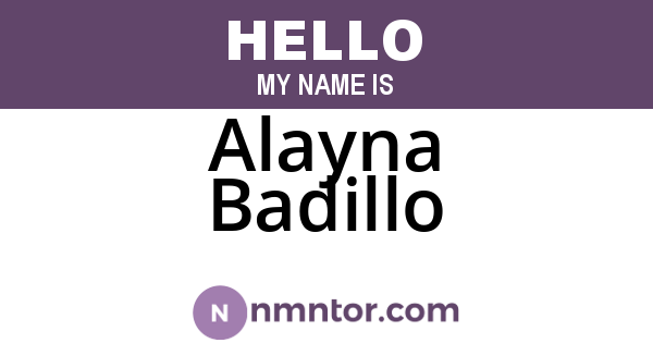 Alayna Badillo