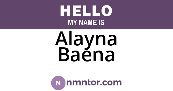 Alayna Baena