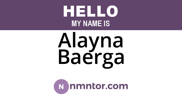 Alayna Baerga