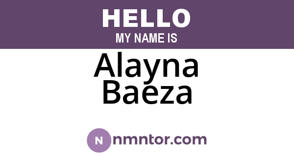 Alayna Baeza