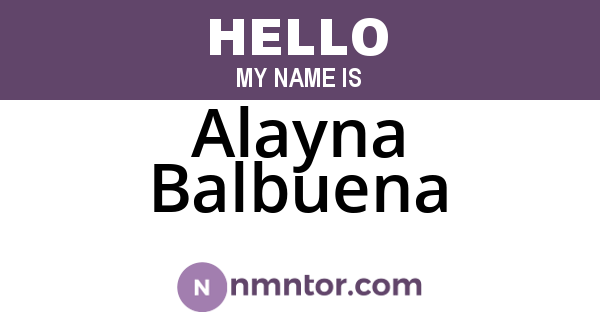 Alayna Balbuena