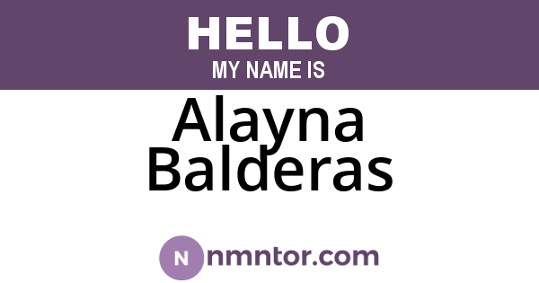 Alayna Balderas