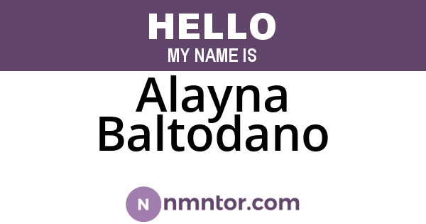 Alayna Baltodano
