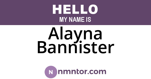 Alayna Bannister
